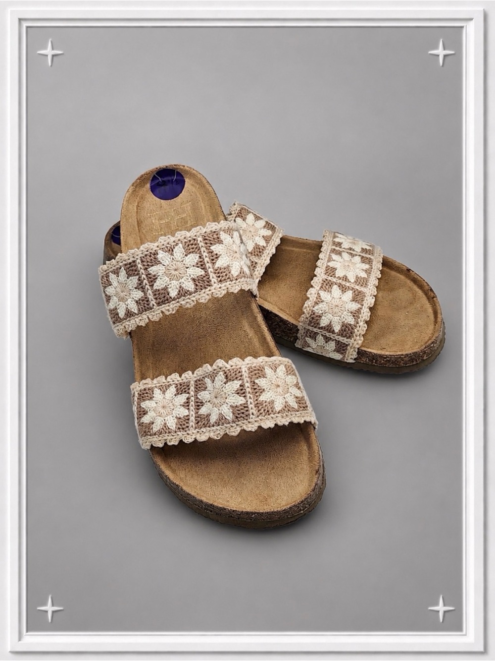 "Maddie" Knit Daisy Sandals | Women’s 8.5